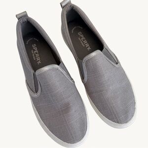 Sperry Women’s Classic Gray Slip-Ons Top Sider Memory Foam Size 6.5